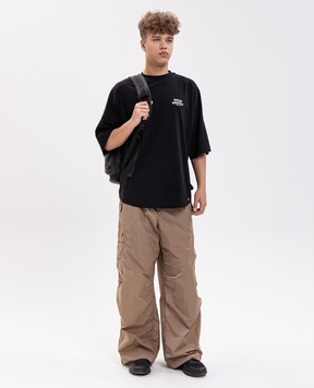 Palm Angels Black T-shirt with print PAMAA005JR003