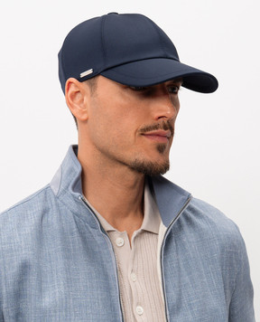 Enrico Mandelli Blue wool cap CAP4014531