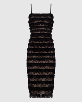 Herve Leger Dara black lace dress 46HLC8578441