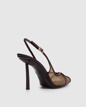 Le Silla Vittoria brown slingbacks 3460D090BXPPNEM