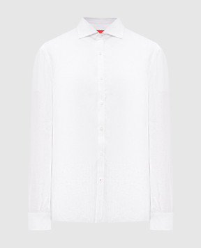ISAIA White linen shirt CAM088KM304