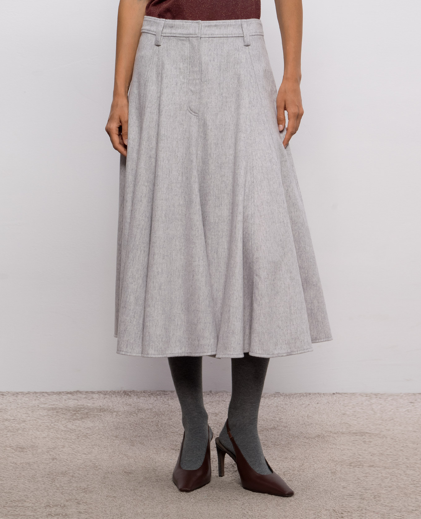 

Gray wool skirt Brunello Cucinelli, Grey