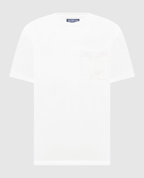 Vilebrequin White Titan T-shirt with embroidered emblem TTNU0P00