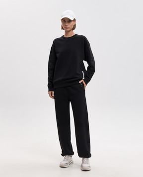 Jil Sander Black sweatshirt with logo print J02GU0122J20128