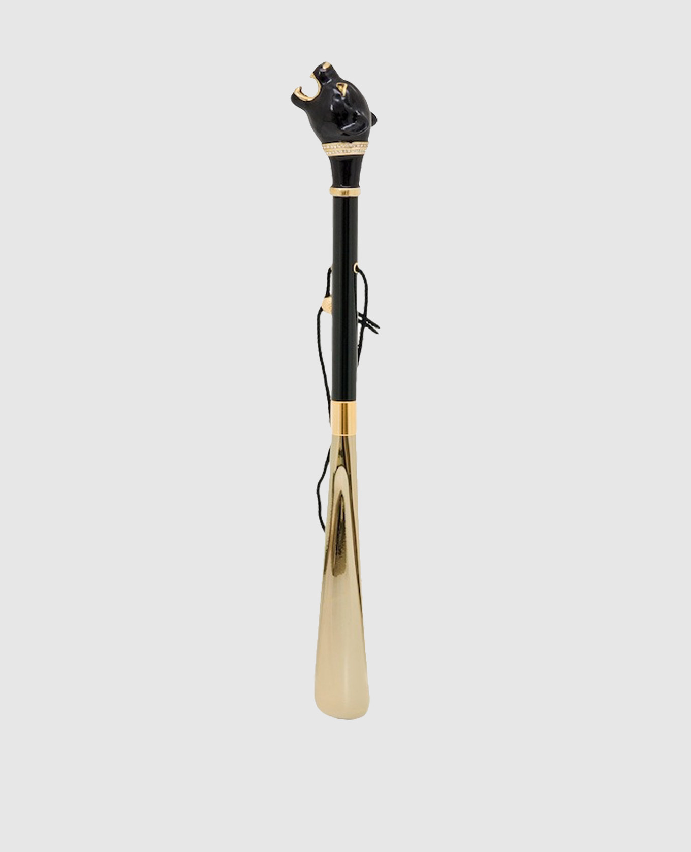 

Golden Panther horn with Swarovski crystals Pasotti