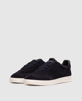Kiton Blue suede sneakers USSA396N01511