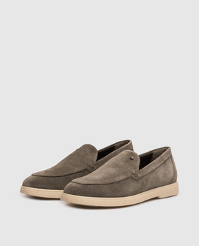 Stefano Ricci Khaki suede loafers UC62G2318SDP
