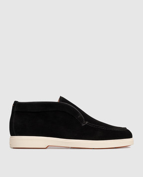 Santoni Black suede deserts WUYA58458TISNPYL