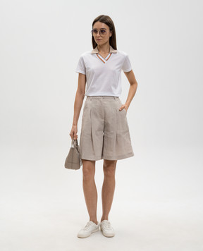 MooRER White ESKER polo shirt with contrasting collar ESKERJCG