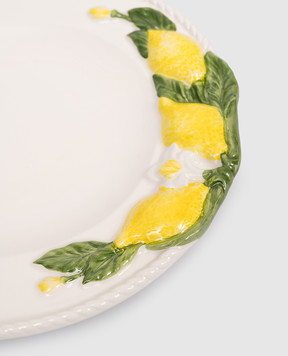 Les Ottomans White ceramic salad plate Lemons LMN12