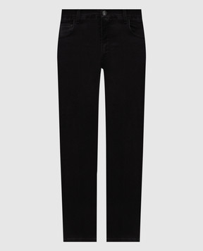Stefano Ricci Black slim jeans with logo patch MFT63B1071TR101K