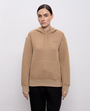 Mackage Krystiana beige hoodie with textured logo KRYSTIANA