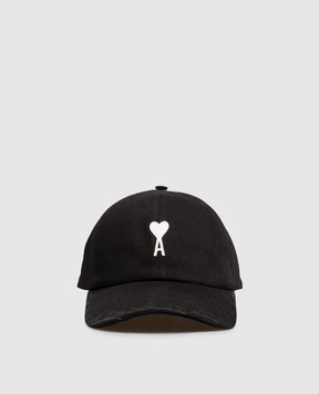 Ami Paris Black cap with emblem patch UCP277AW0028