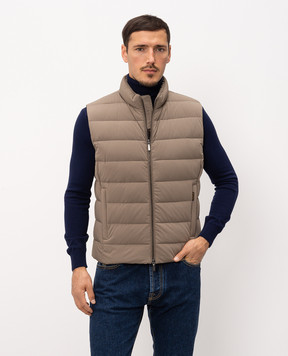 MooRER Brown down vest OLIVER OLIVERKN