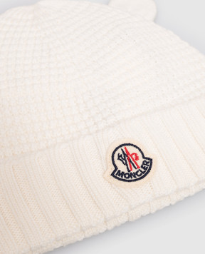 Moncler ENFANT Ivory wool children's hat L29513B00005M1131
