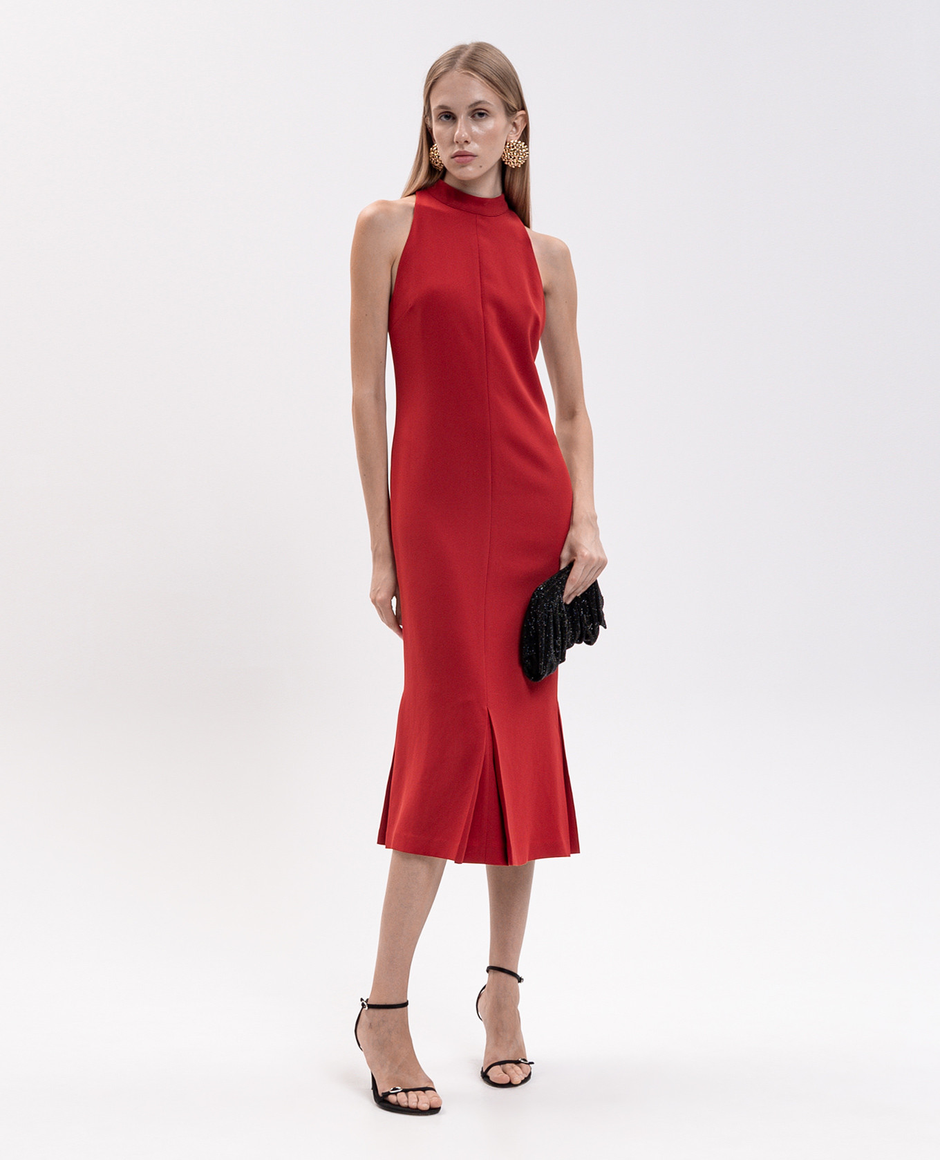Red midi dress Twinset 2