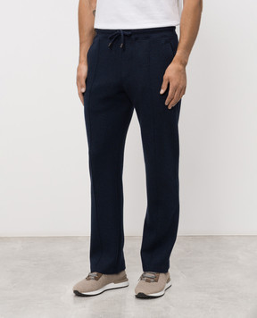 ISAIA Blue cashmere sweatpants MP005787200