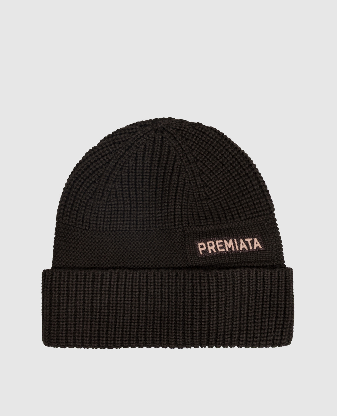 Brown merino wool hat