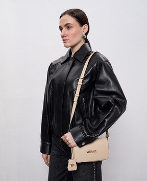 Versace Beige leather cross-body bag with logo 10187471A13171