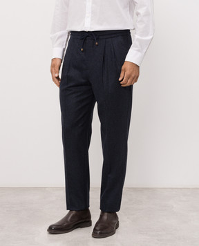Brunello Cucinelli Blue wool pants M038PE1710