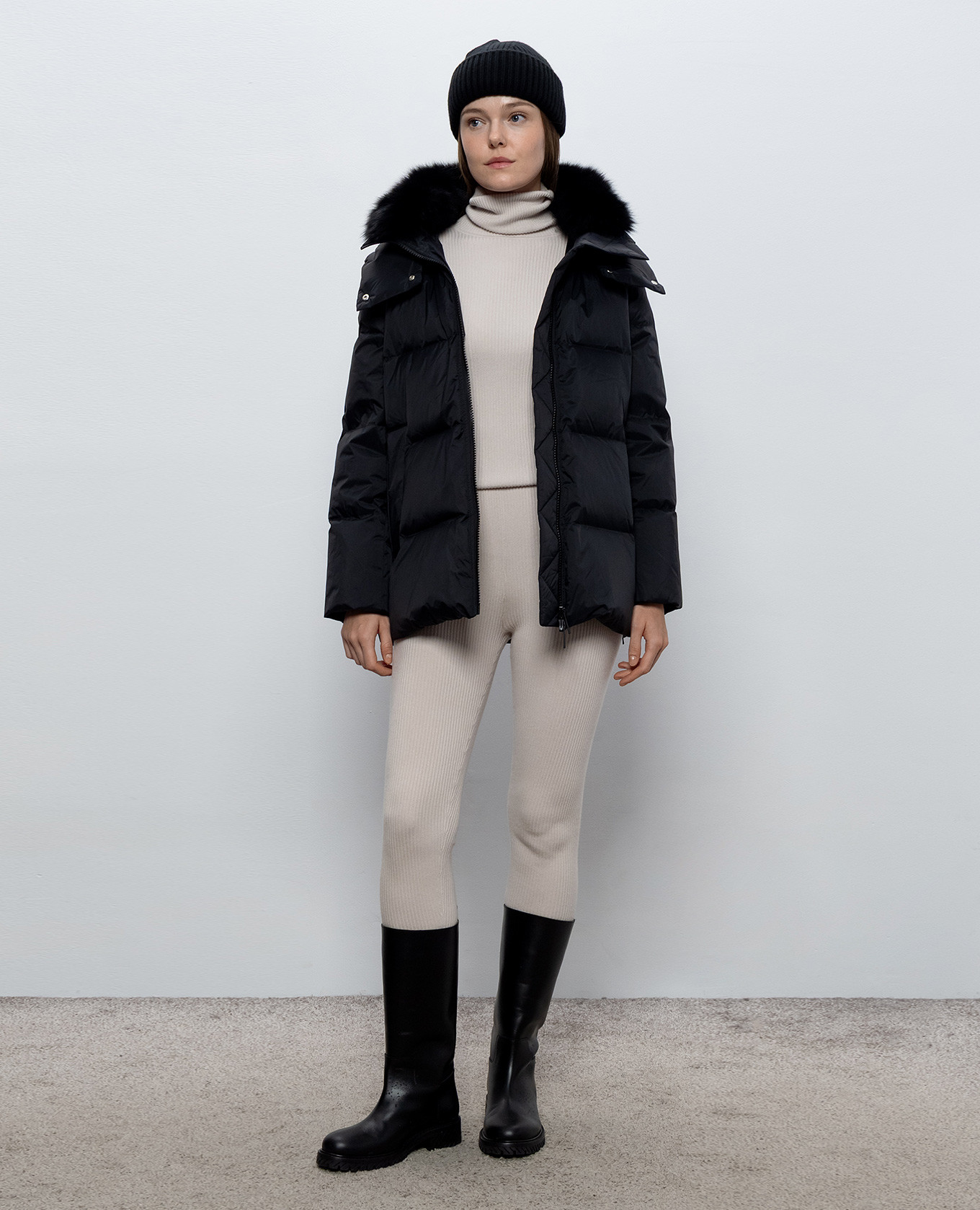 Ivory golf with wool and cashmere Yves Salomon SKI 2
