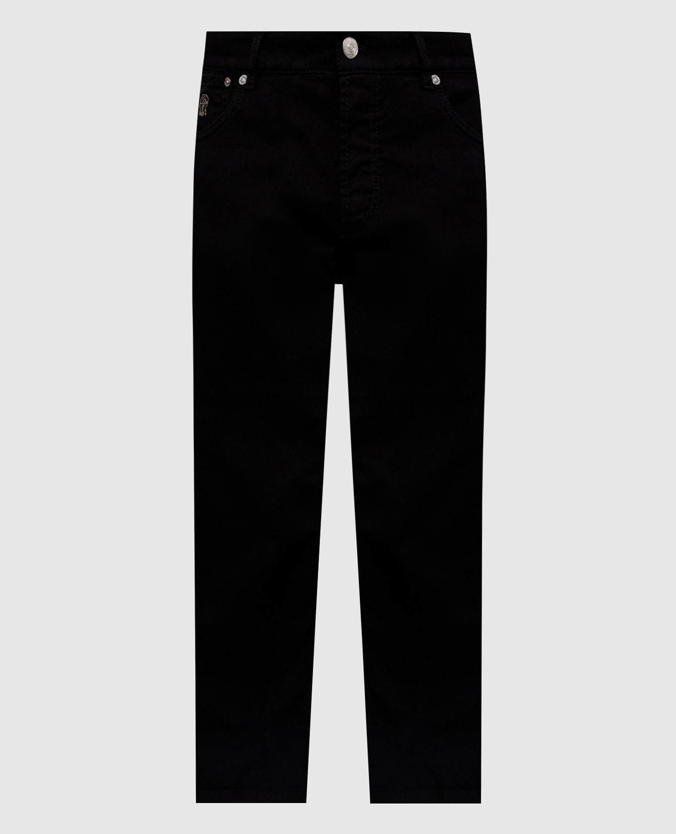 Black jeans with logo
