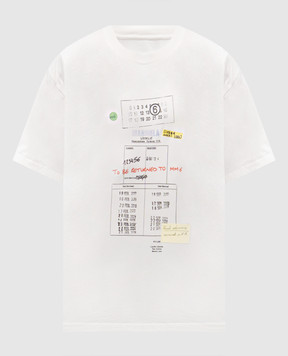 Maison Margiela MM6 White T-shirt with branded print SH0GC0070M20170