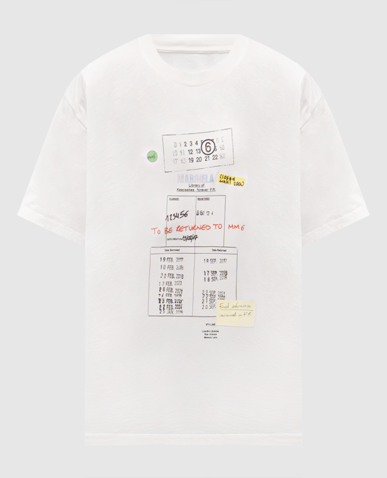 White T-shirt with branded print