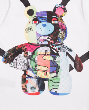 Sprayground Children's white Wonderful Mind Bear Backpack T-shirt SPY1401