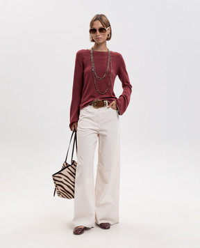 Momoni Stiga burgundy wool jumper MOKN01970MO