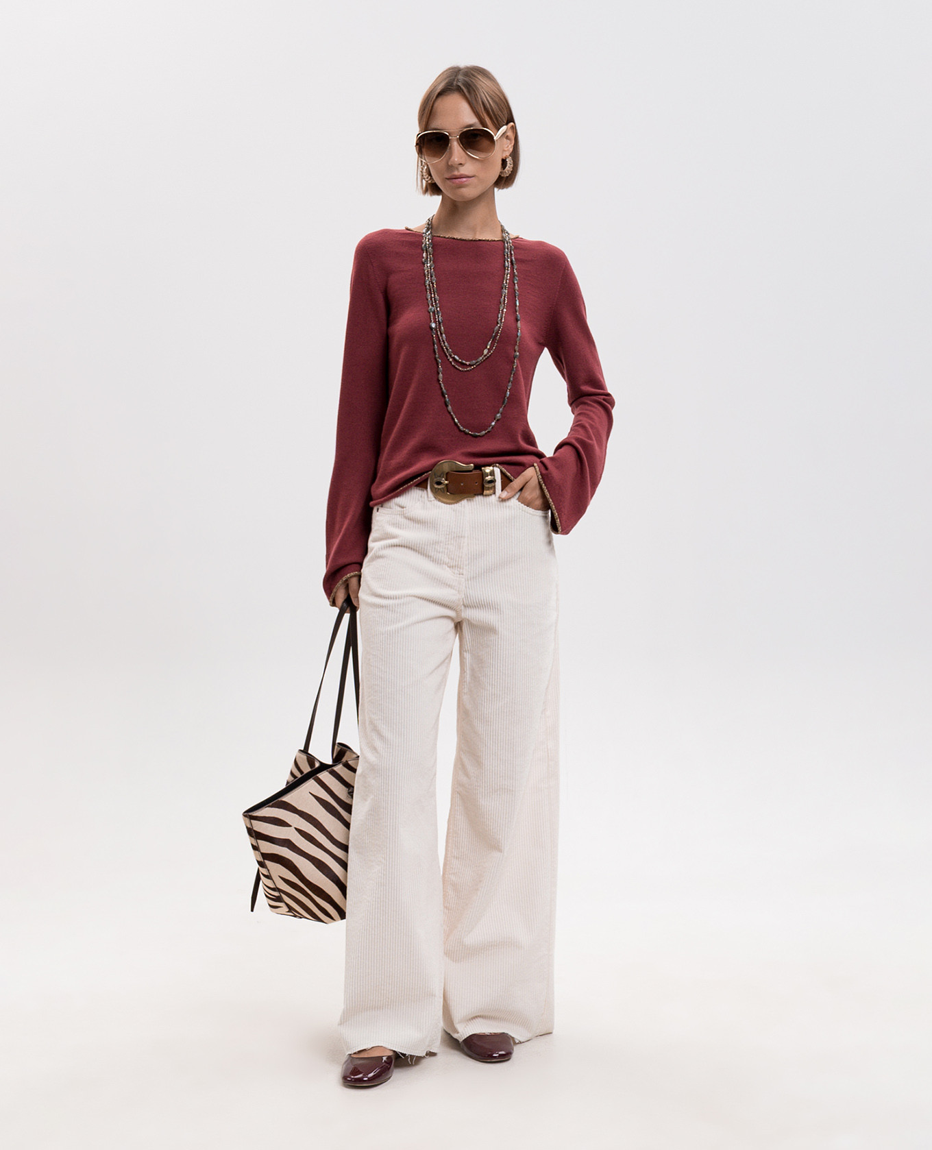 Stiga burgundy wool jumper Momoni 2