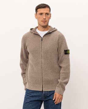 Stone Island Beige reversible cashmere cardigan L2S155100067S0N21