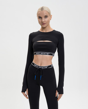 Off-White Black cropped top with logo OWVB04CF25JER001