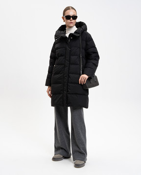 MooRER Black down jacket MIRNA MIRNASTP