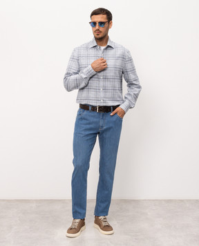 Florentino Blue jeans with logo patch 126557610713