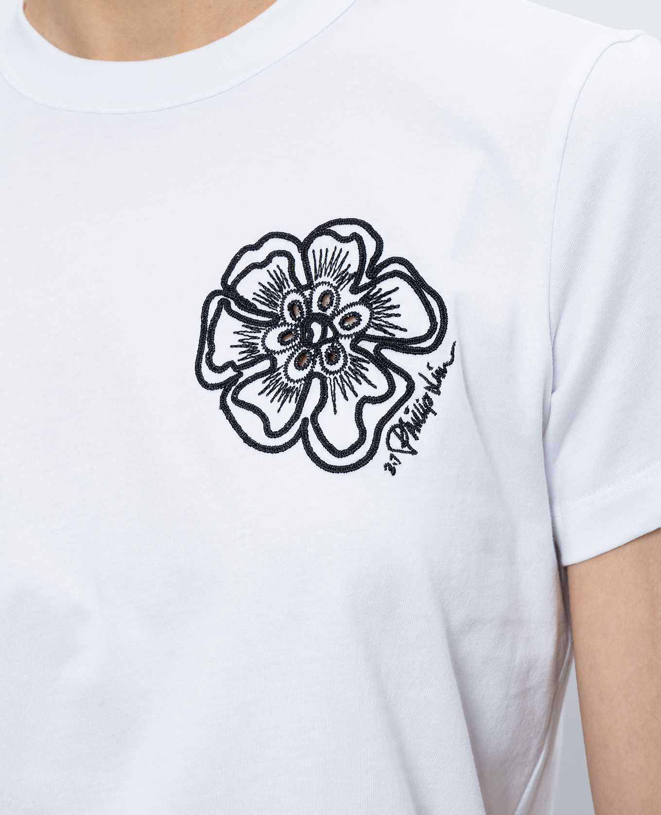 

White T-shirt with embroidery 3.1 Phillip Lim