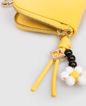 Fendi Yellow leather cardholder 8M0558AWR8