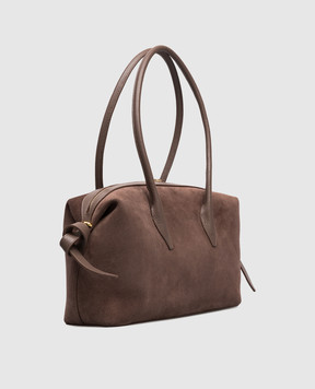 YUZEFI Brown suede bag BRIOCHE BRIOCHEDUFFLE