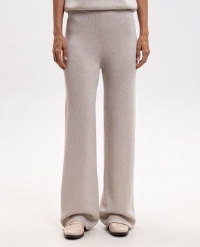 Peserico Beige wool pants with lurex A94116F129U470