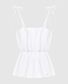 Twinset White top with drapery 261TF2031