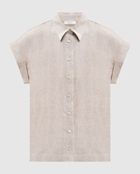 Peserico Gray linen shirt S0649802629