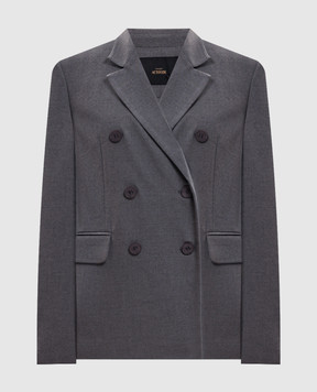 Twinset Gray double-breasted jacket 262AT2210