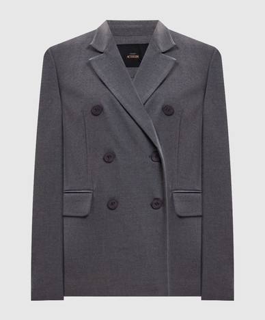 Gray double-breasted jacket