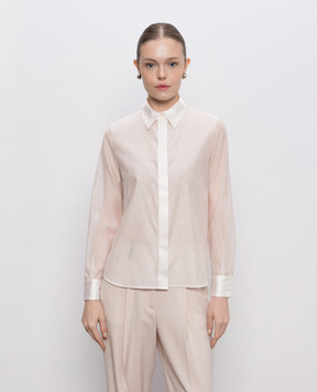 Peserico Beige blouse with silk A06354B8372