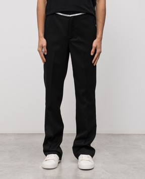 Off-White Black wool pants 44MCO03BF5F002