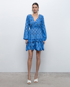 Ermanno Scervino Life Blue dress with broderie embroidery D484Q607QYD