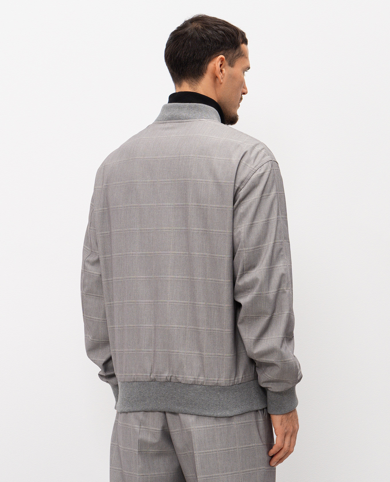 Gray checkered bomber jacket Iceberg 4