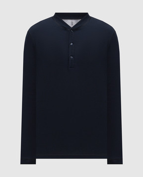 Brunello Cucinelli Blue longsleeve with silk MW8661365