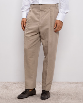 Brunello Cucinelli Beige linen pants MH253S2440
