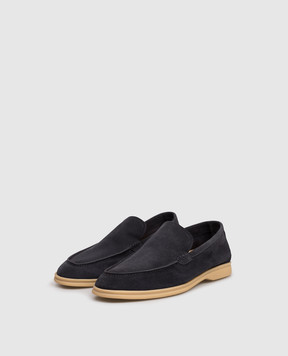 Lanciotti De Verzi Blue suede loafers FELIX FELIXLIGHTCACHEMIRE